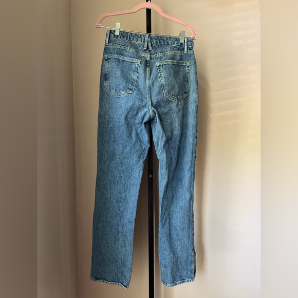 Good American Good Boy Blue Straight Leg Jeans - Picture 7 of 11